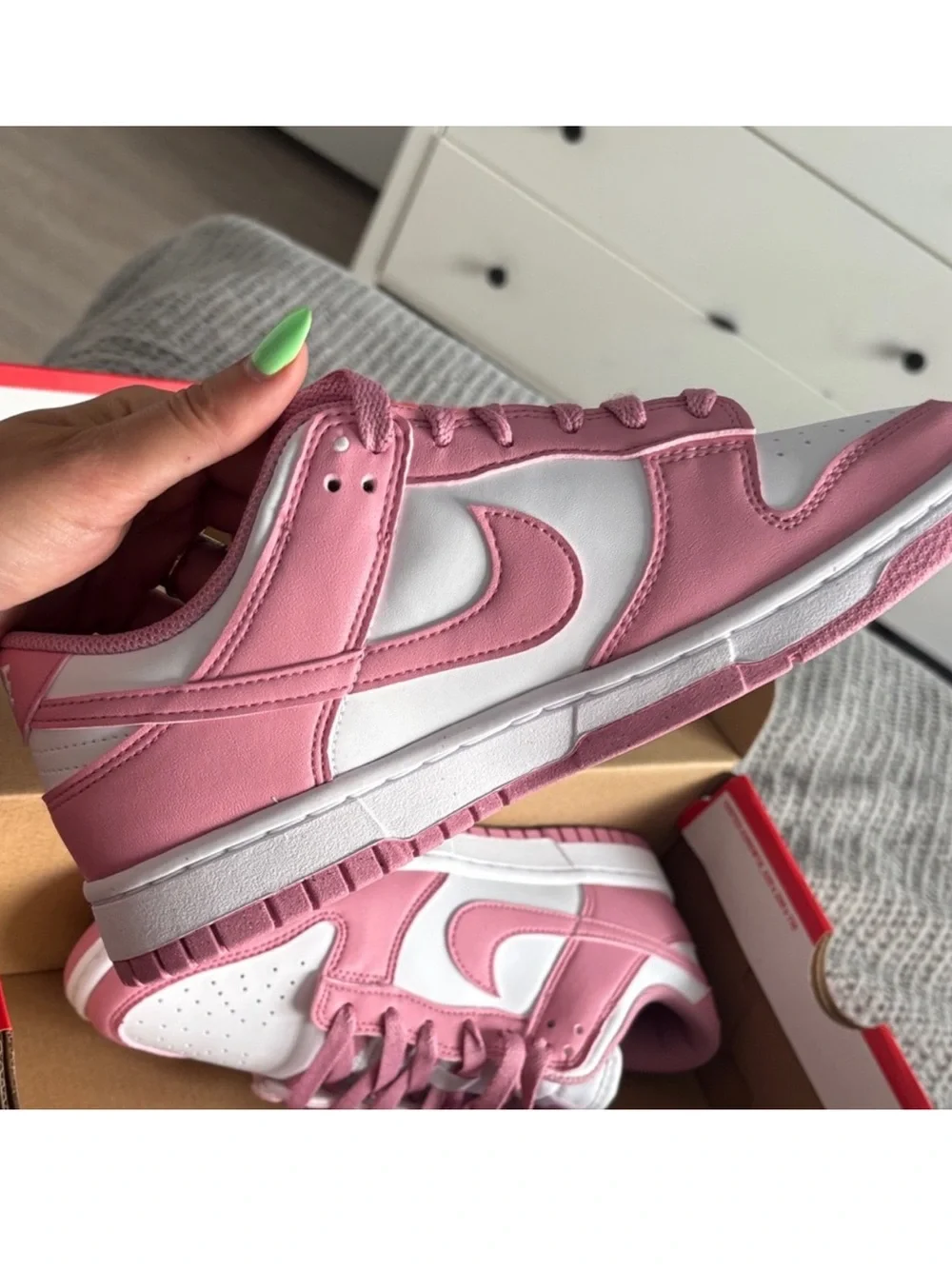 Nike Dunk Low Next Nature - White/Elemental Pink - Size 8 - NIB - Picture 4 of 7